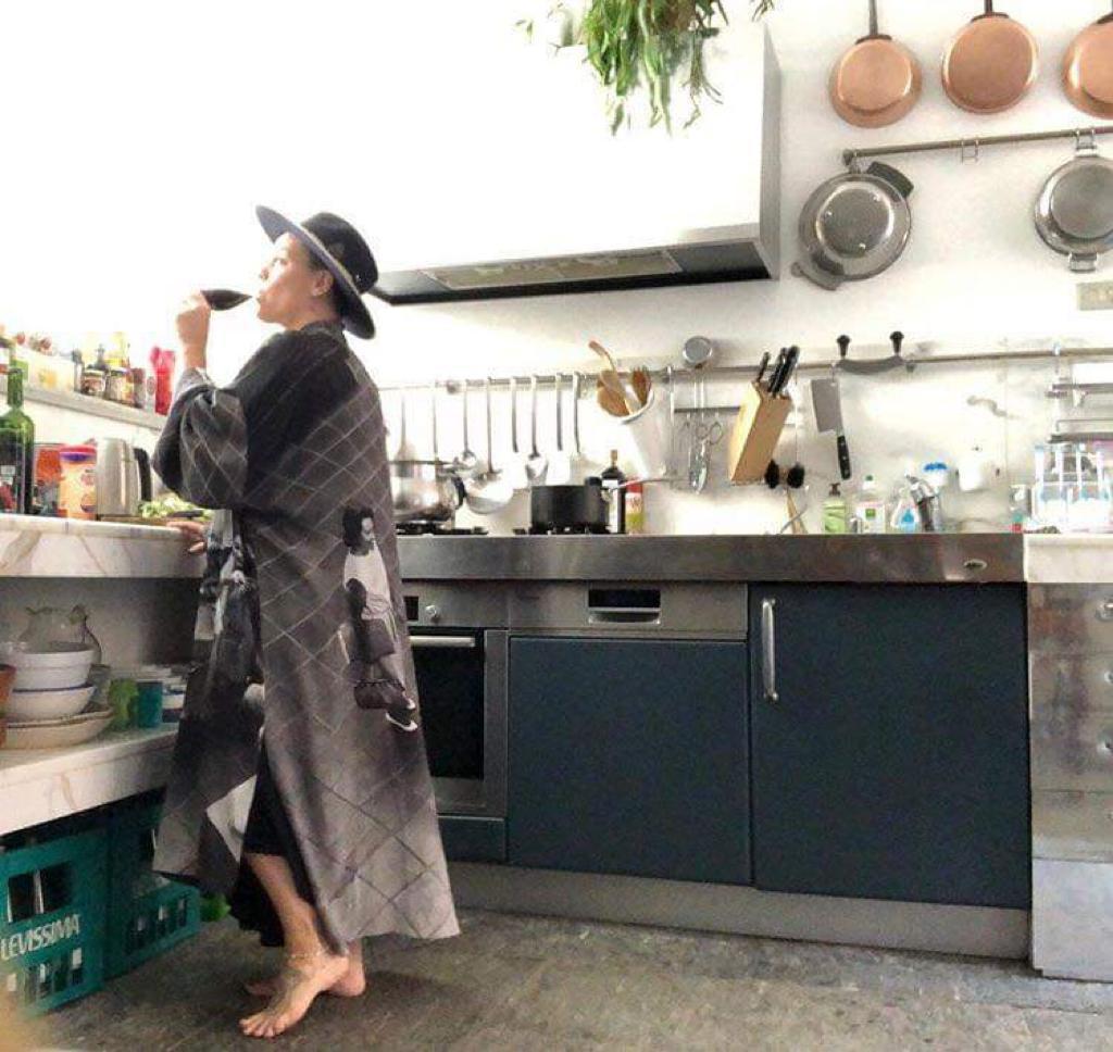 Singer Pink photographed during her stay at Villa la Romanica